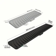 1 Stück Silikon-Abtropffläche für Spüle, Abtropfmatte für Küchenarbeitsplatten, geneigtes Drainagepad