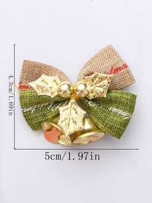 蝴蝶结铃铛装饰，圣诞蝴蝶结铃铛，圣诞树装饰蝴蝶结，蝴蝶结铃铛，万圣节，万圣节装饰 - 彩色 - 查看 3