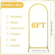 Boog Achtergrond Stand Ballon Boog Stand Stabiel Metaal Goud Bruiloft Boog Frame Voor Ceremonie Verjaardagsfeest Bruidsdouche Banket Decoratie Valentijnsdag, Kerstmis