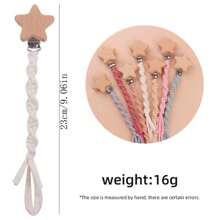 1pc Handmade Cotton Fabric Woven Baby Pacifier Clip