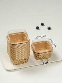 15/20 件蛋糕盒、即食容器、食品容器、简易面包盒、三明治、蛋糕、饼干、纸杯蛋糕衬垫、食品储藏、烘焙工具、厨房和餐厅用品 - 彩色 - 查看 2