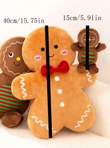 Figura de muñeco de jengibre de peluche como decoración navideña, muñeca de navidad suave y creativa como almohada, regalo de navidad, hombre de jengibre, navidad, almohada navideña - multicolor - Ver 10
