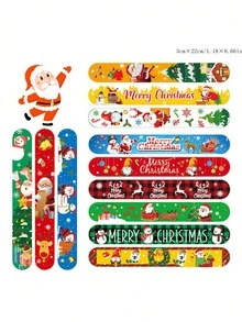 圣诞装饰 1 件随机圣诞派对手镯，圣诞节手镯腕带礼物 - 彩色 - 查看 3