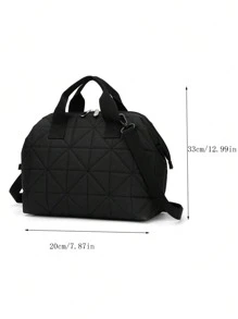 1pc Shoulder Diaper Bag For Mom, Pregnant Girl & Infants, Casual Shoulder Bag, Travel & Outdoor Use - Black - View 2