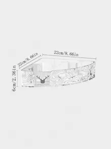 高端三角浴室收纳架，壁挂式马桶盥洗台整理架，无需钻孔，家居浴室装饰，浴室收纳，秋季装饰，返校季浴室配件 - 透明色 - 查看 12