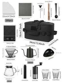 choxila 5/7/15件套咖啡工具（含咖啡包）、咖啡机、手冲咖啡套装、咖啡滴滤套装、咖啡滴滤套装。返校季