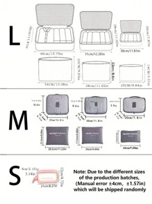 6 件/套旅行收纳包套装 - 鞋袋、化妆包、储物袋、洗漱包、旅行手提包、防水收纳包、多功能化妆包、折叠包、美容工具收纳包、行李收纳立方体、防尘袋、洗衣袋、洗漱套装、化妆包、旅行必需品 - 轻松整理您的衣服、鞋子、内衣、学校用品、房间装饰、宿舍必需品、立方体衣物收纳袋、旅行包套装、旅行收纳袋、旅行配件、波西米亚风 - 彩色 - 查看 11