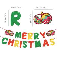 1 lá cờ chữ trang trí tiệc Giáng sinh - Nhiều màu - Xem 5