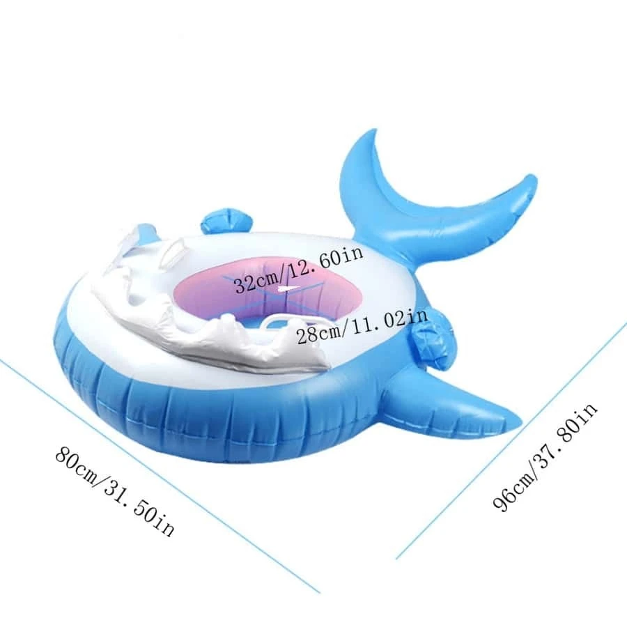 15 Years Old New Cartoon Shark Swimming Ring With Canopy, Infant Life
