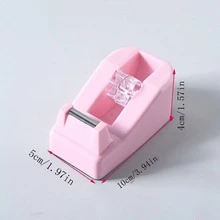 1 件装台式胶带分配器，带切割刀片，适用于办公室、包装用途 - 彩色 - 查看 3