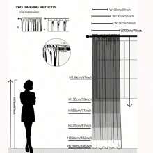 1 Pieza Cortina japonesa translúcida y con protección UV de color blanco hueco y con espejo, para sala de estar, dormitorio, balcón y oficina en el hogar, no incluye barras ni rieles