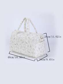 1pc Large Capacity Mommy Bag, Lightweight Messenger Bag, Fashionable Multifunctional Handheld & Shoulder Diaper Bag For Outings