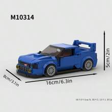 MOC Supercar Racecar Building Blocks Toy Set, Creative Toy, DIY Buildable Car Model Kit For Adults, City Tech Cup Series, Suitable As Birthday, Christmas Gift, Collection And Home Decor