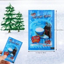 1 pieza de Nieve artificial instantánea, nieve falsa que se expande al activarse con agua, polvo de nieve navideño para utilizar como utilería, decoración de escenario y producción cinematográfica - Multicolor - Ver 4