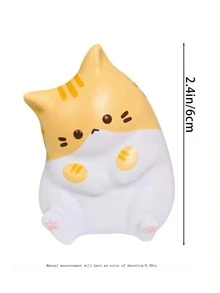 1 件猫咪柔软玩具，卡通桌面摆件，PU 慢速上升挤压球，慢回弹卡通风格缓解压力的动物，办公桌装饰减压小玩具创意礼物，慢回弹卡通风格缓解压力的动物 - 彩色 - 查看 9