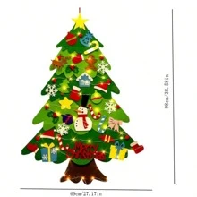 1 pieza Árbol de fieltro, Árbol de fieltro DIY para niños, Decoración colgante, Accesorios para fotos de niños - Multicolor - Ver 5