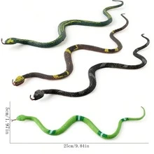 静态野生蛇类动物模型玩具模仿爬行动物装饰品 6 件套 - 彩色 - 查看 2
