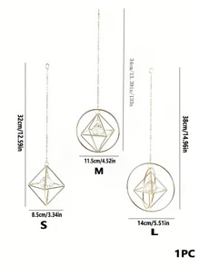 1 Chiếc Kệ Kim Loại Treo Tường Pha Lê, Đèn Bắt Nắng Có Mặt Dây Chuyền Lăng Kính Cho Ban Công Nhà, Đồ Treo Trang Trí Sân Vườn, Trang Trí Nhà Cửa, Trang Trí Phòng, Trang Trí Tường - Nhiều màu - Xem 3