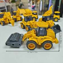 1pc Friction Powered 4WD Construction Vehicle Toy, Push And Pull Design, Suitable For Boys And Girls 3 Years Old And Above, Perfect Gift