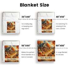 1 件感恩节南瓜装饰柔软毯子，农舍谷仓感恩节南瓜装饰毛绒法兰绒毯子