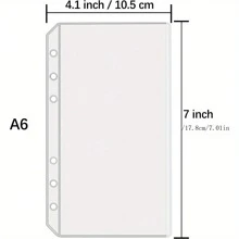 12 Pcs A6 Binder Pockets With No Zippers, Zipless Budget Envelopes For The Cash System, A6 Binder Pouch For 6 Ring Binder, Money Folder Organizer, Clear PVC Savings Challenges Envelopes, 12PCS. Back To School, School Supplies