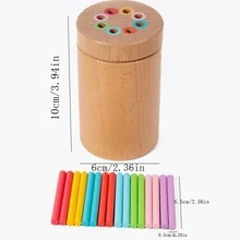 Đồ chơi giáo dục sớm bằng gỗ nhiều màu Montessori, Dụng cụ học tập Montessori cho trẻ em - Nhiều màu - Xem 2