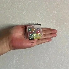 9 种随机颜色骰子套装，配有透明储物盒 - 多种颜色，非常适合数学游戏和游戏爱好者