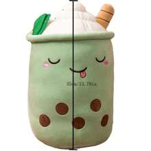 1pc Cute Plush Realistic Fruit, Ice Cream, Bubble Tea Cup Doll, Stuffed Doll, Children Sleep Companion, Holiday Party Decoration Gift,Bubble Tea Plush,Kids Pillows,Pillow For Kids - Multicolor - View 3