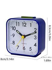 1 件 4 英寸贪睡夜灯闹钟,夜光指针和标记,方便夜间观看,防滑底座,适合卧室使用,家居装饰,房间装饰数字时钟卧室装饰宿舍装饰返校学校装饰学校惊喜 - 彩色 - 查看 5