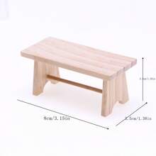 1pc Miniature Wooden Coffee Table For Dollhouse, Outdoor Camping Scene Photography Prop, Furniture Model Decor