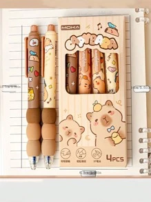 1pc/4pcs/8pcs Wipetable Capybara Creative Press, (A Box Of 4) Exam Brush Questions Special, Highly Attractive Gel Pen Random Style Random Color, Refill Blue Pen, Highly Attractive Creative Student Stationery Pen, Detachable, Office Signature Supplies, Gifts For Family, Friends, Colleagues School Supplies, Teacher Stationery, Boy Gifts, Girls Gifts, Suitable For Graduation Season, Eid Al-Adha, Independence Day, School Season,Back To School