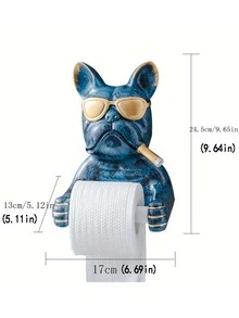 1 cái Giá để khăn giấy thiết kế hình chú chó thời trang, đựng khăn giấy phòng tắm không cần khoan, trang trí nhà cửa - Nhiều màu - Xem 2