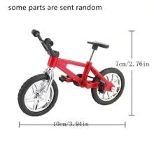 1pc Vintage Mini Finger Bicycle Assembling Model Toy, Gift, Mini Portable Bike Model (Note: The Product May Have Some Differences Between The Picture And Actual Item, Please Consider Carefully Before Purchasing!) - Red - View 7