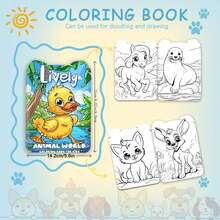 8 本迷你着色书，适合 3-8 岁和 8-12 岁儿童，儿童生日派对礼物，课堂活动，带有恐龙、狮子、鹦鹉等的着色书，圣诞节和。 - 彩色 - 查看 9