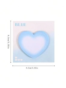 240 张渐变色便签，苹果花心形便签，学生便笺创意粘性笔记本学生文具，办公用品，颜色随机 - 彩色 - 查看 4