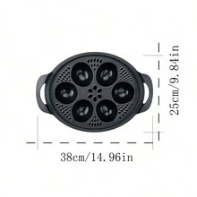 1 pieza Accesorio de vaporera de huevos para TermomixTM5 TM6, olla cocedora de huevos de 6 ranuras para el desayuno familiar - Gris - Ver 5