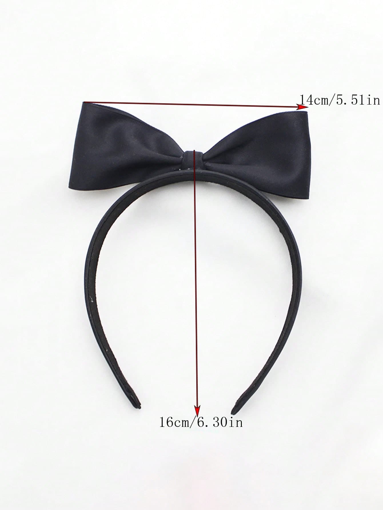 1pc Polyester Bow Headband For Women, Retro French Elegant Hair Clip