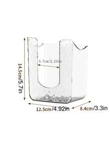 Kitchen Wet Wipes Storage Box, Wall-Mounted Glacier Pattern Tissue Box, Tissue Dispenser, Transparent Tissue Rack, Washable Wipes Container, Suitable For Bathroom, Toilet Wet Wipes Container, Paperless Tissue Organizer - Multicolor - View 4