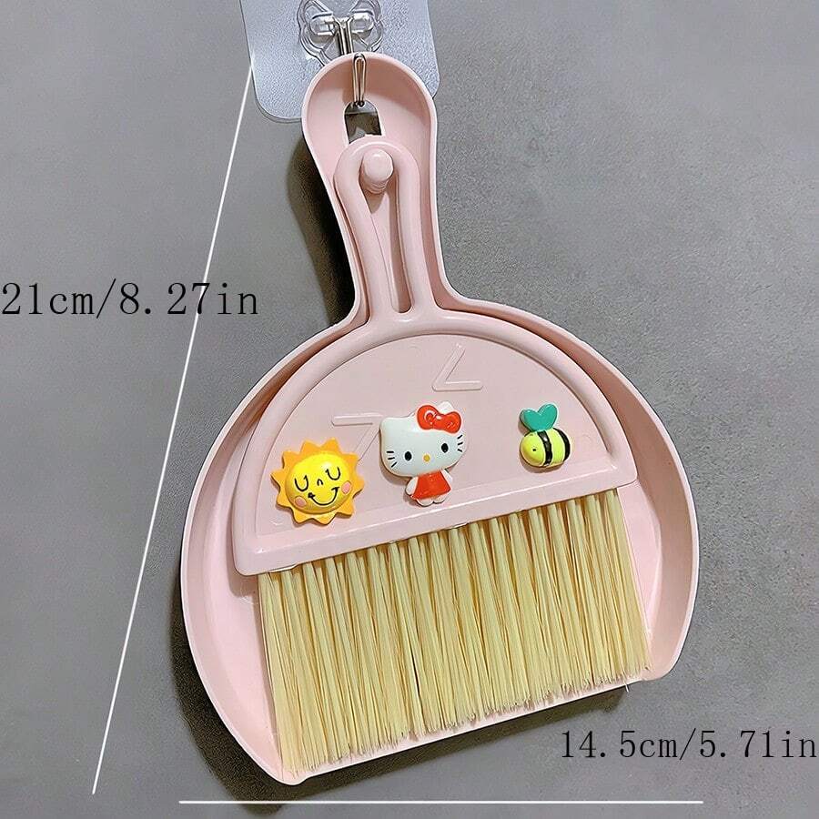 DOBBLE Cute Cartoon Broom Dustpan Set Small Household Mini Desktop Dust