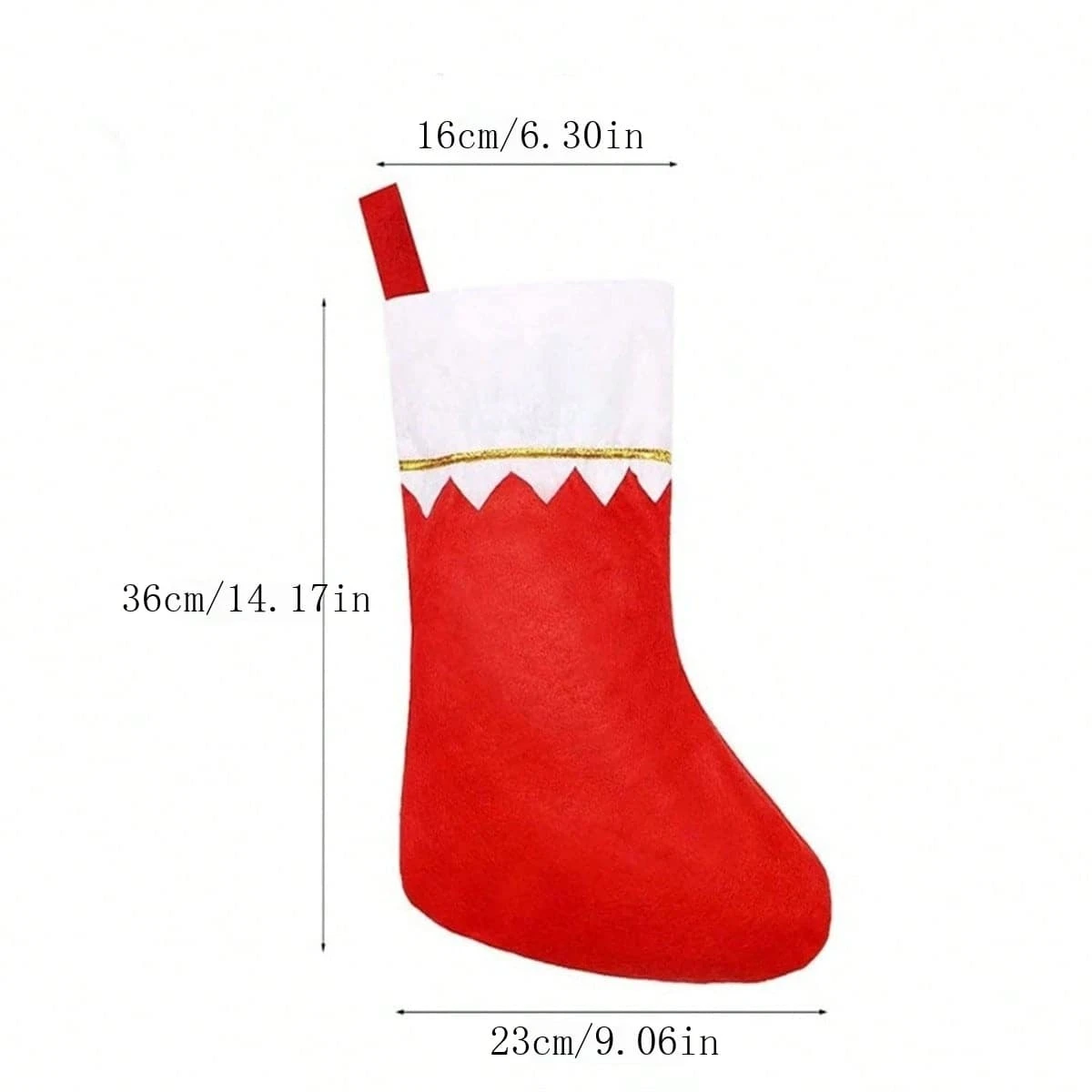 1/3/5pcs Classic Red Felt Christmas Stockings DIY Holiday Party
