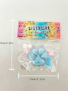 Juguete antiestres suave y lento de rebote en forma de pata de gato, juguete de descompresión hecho a mano con felpa, juguete de apretón de moda - Lindas patas de gato multicolores (no luminosas) - Ver 2