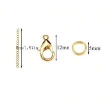 480 pièces Kit de pinces à homard, pinces à becs, anneaux de homard, anneaux de saut et fermoirs - perles de positionnement de chaîne à queue. Kit de bijoux pour la fabrication de bijoux faits main, colliers, bracelets, boucles d'oreilles, réparation de colliers