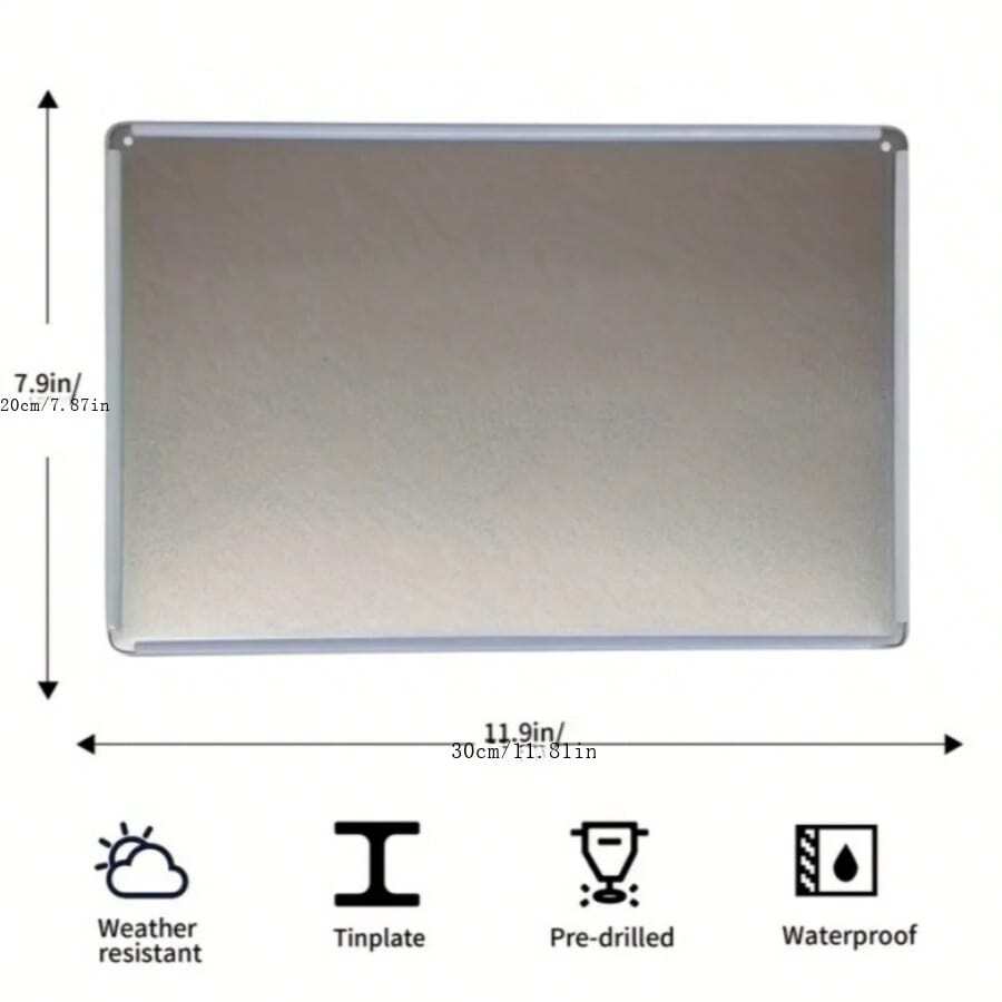 2pcs 24Hour Surveillance Metal Aluminum Sign Foil Engraving Security