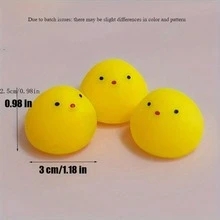 12pcs Creative Cute Yellow Chicken Pinch And Roar - Yellow - View 4