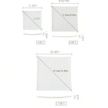 1 件方形白色陶瓷盘，适用于西式甜点、牛排、意大利面、餐具盘，适合家庭和酒店使用 - 彩色 - 查看 1