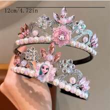 Crystal Crown, Frozen Headdress, Crown, Performance Anime Kuromimelo Crown Headdress, Suitable For Party Photo Props