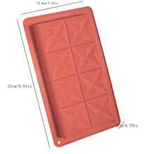 1 件装巧克力棒模具深迪拜开心果巧克力棒硅胶厚模具用于填充棒，大号糖果棒模具用于填充