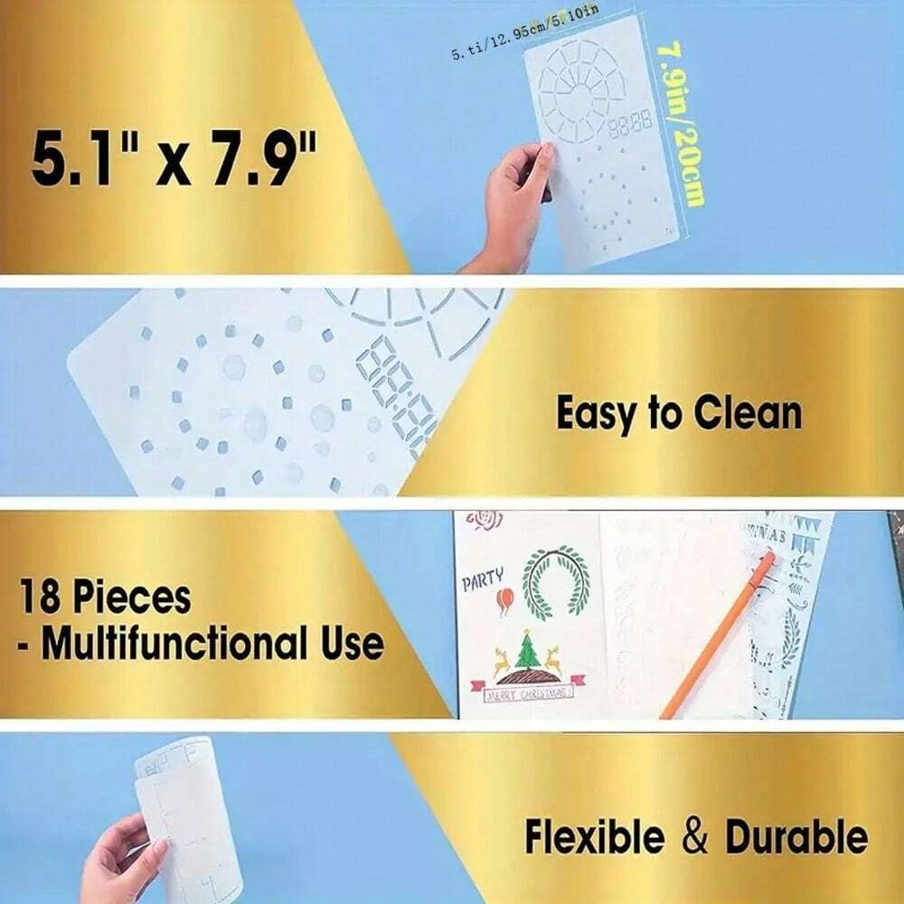 12pcs Dotted Journal Template Kit, Bullet Journal Supplies/Accessories