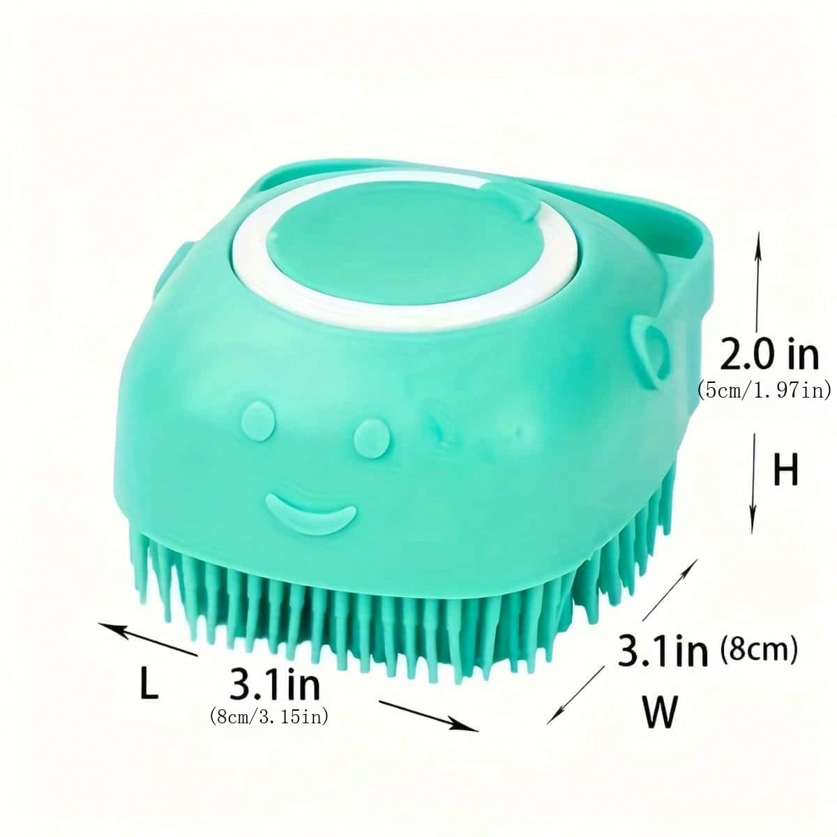 Silicone Pet Shampoo Brush With Shampoo Storage Gentle Massage
