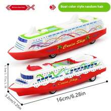 2pcs Children's Toy Boats, Two Models Of Regenerative Boats, Amusement Parks, Kindergartens, Activity Gifts, Christmas Gifts, Regenerative Toy Cars,Domino Train,Boat,Boats,Back To School